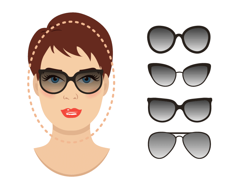 Oval face shaper for eyeglasses