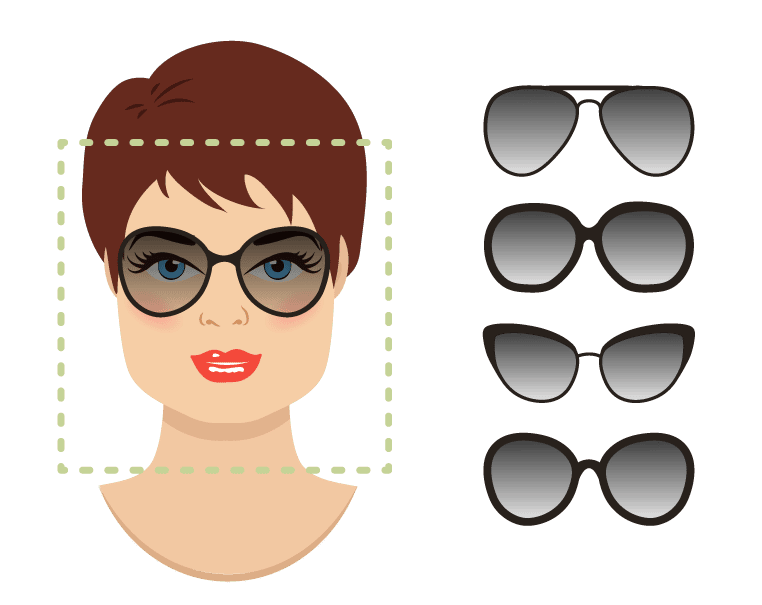Square Face for Eyeglasses